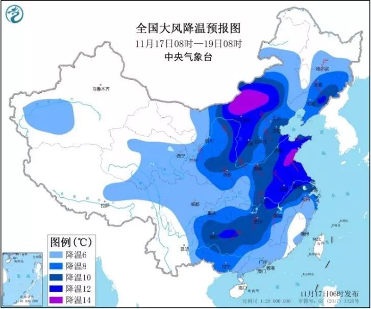 【中国气象局】寒潮暴雪双预警齐发 ！小心被冻“哭”