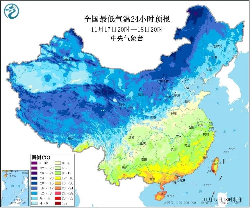 中国天气网@寒潮+暴雪预警！气温跳楼大甩卖 9省区降温超10℃+！