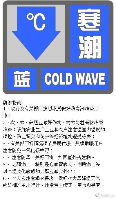「中青在线」最低温降10℃！北京发布寒潮蓝色预警信号