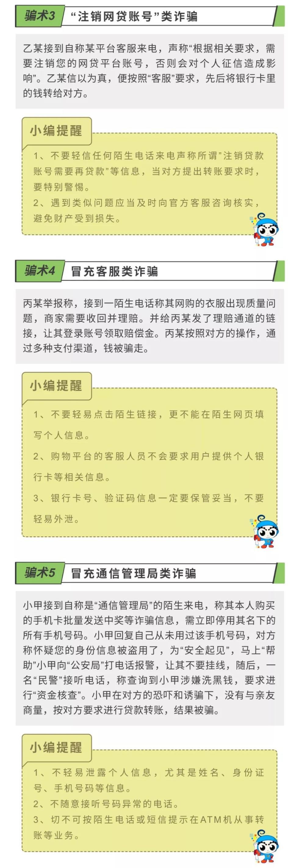 「中国青年网」远离电信网络诈骗，小心这6类骗术！