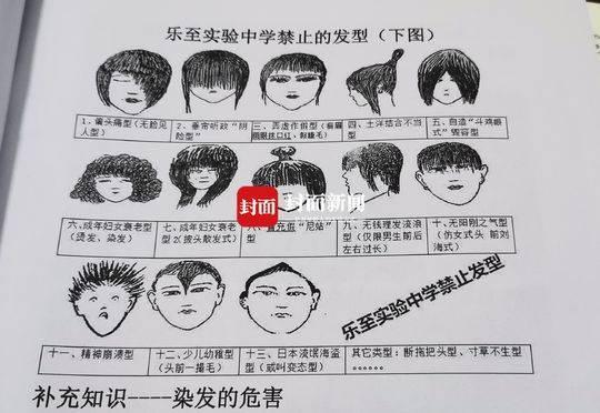 【中国经济网】中学发布15种禁止发型“无脸见人”等名称笑哭网友