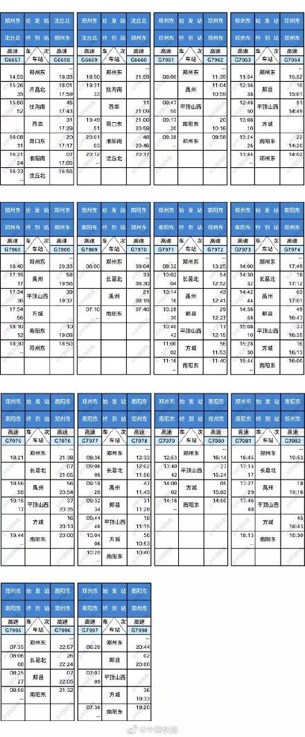 #光明网#3条高铁新线时刻表来啦