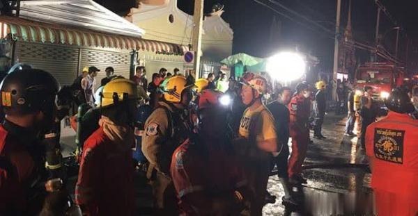 「光明网」泰国呵叻府市中心市场深夜忽起大火 损失超5000万
