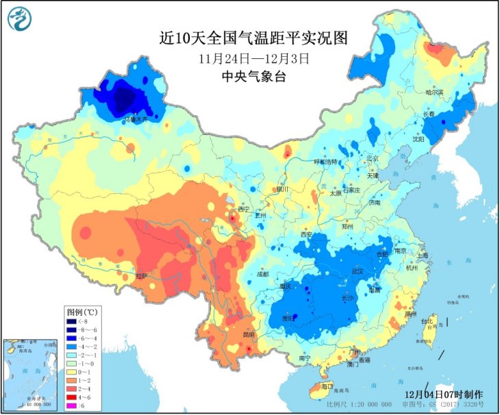 #中国气象局#冷空气活动频繁 中东部气温普遍偏低