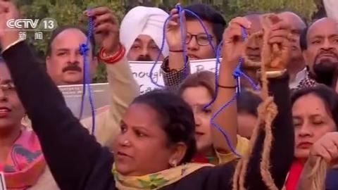 「海外网」印度针对女性暴力事件频发 数千人走上街头抗议