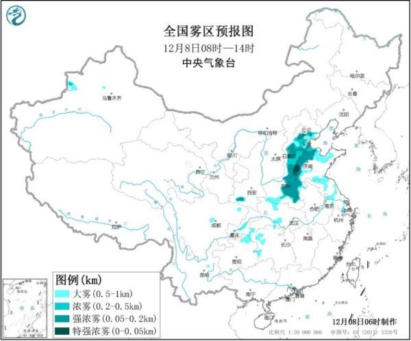 「光明网」北京大雾黄色预警：局地有特强浓雾，能见度不足50米