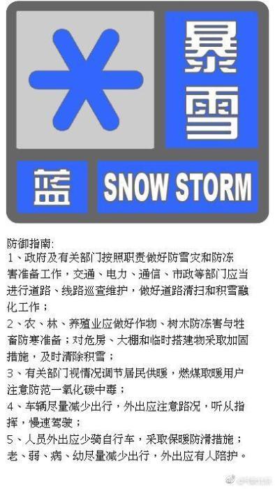 「中国新闻网」北京暴雪蓝色预警：大部分地区将出现大于5mm的降雪