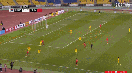 澎湃新闻@全场被压制！国足0比1不敌韩国，东亚杯迎来两连败