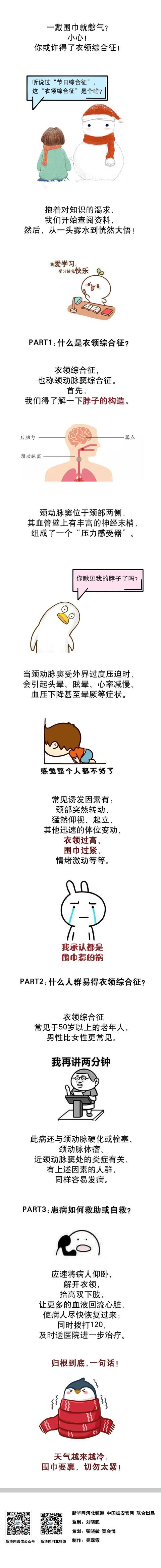 「新华网」一戴围巾就憋气？小心！你或许得了衣领综合征