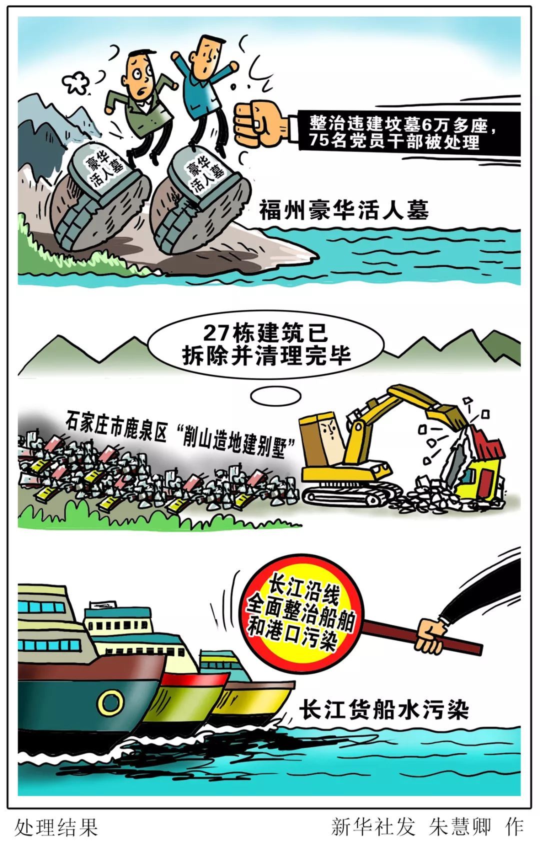 [新华网]豪华活人墓、削山建别墅......新华社曝光的这些，处理了吗？