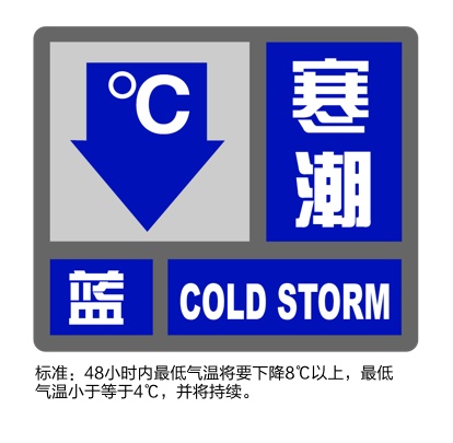 「文汇报」冷冷冷冷！上海寒潮蓝色预警！48小时内大部郊区气温将下降8度以上
