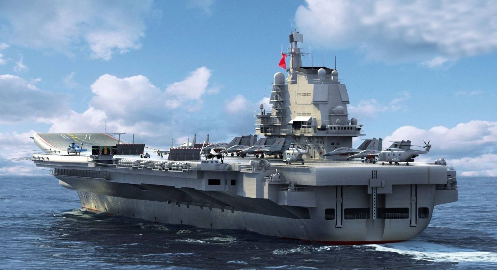 首艘国产航母"山东号"服役