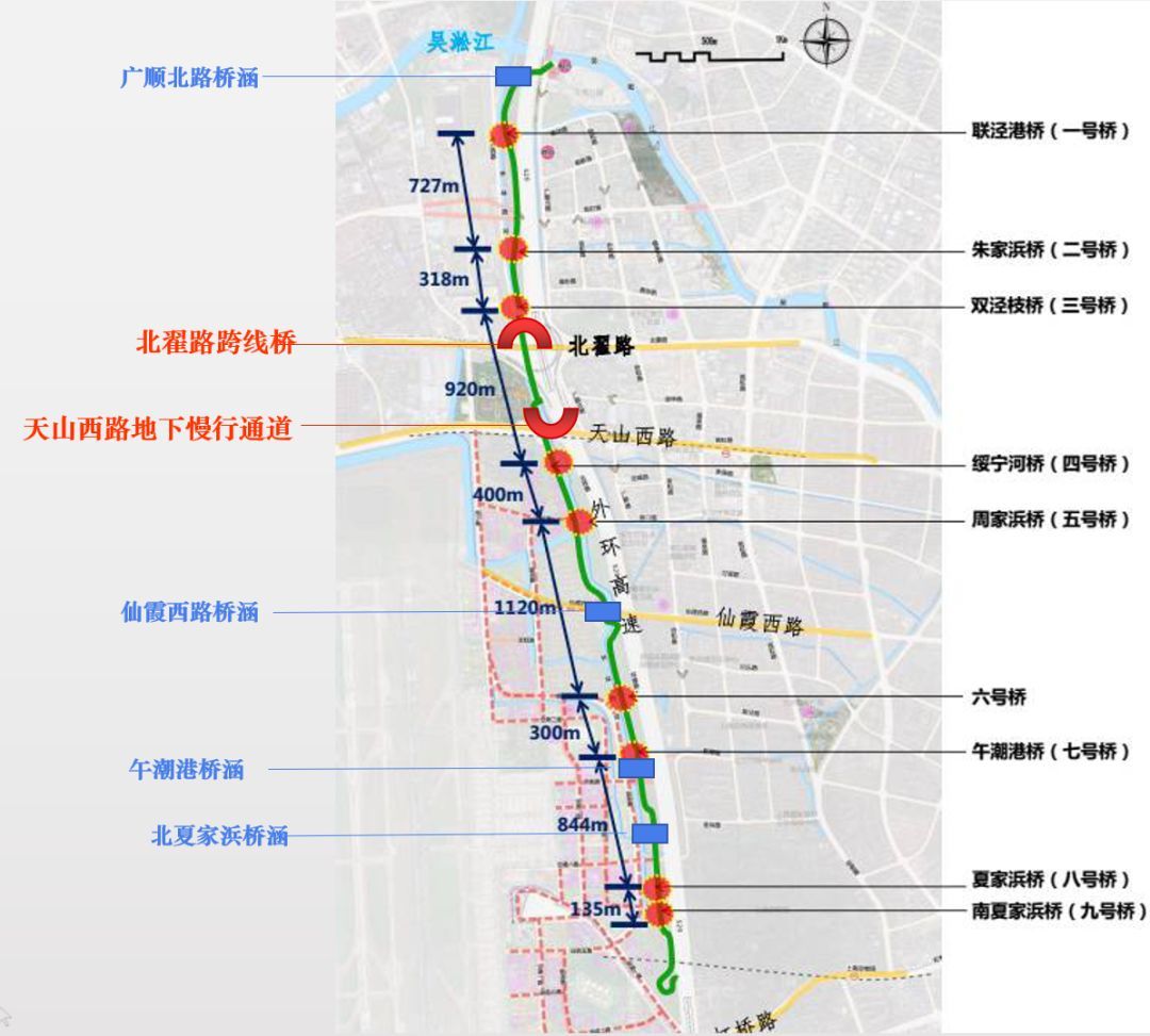 长宁生态绿道起止点图片