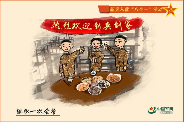 「中国军网」漫画丨@新战友：为你们精心准备的“八个一”，喜欢吗？