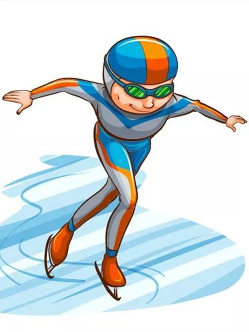 冬奥滑冰卡通图片图片