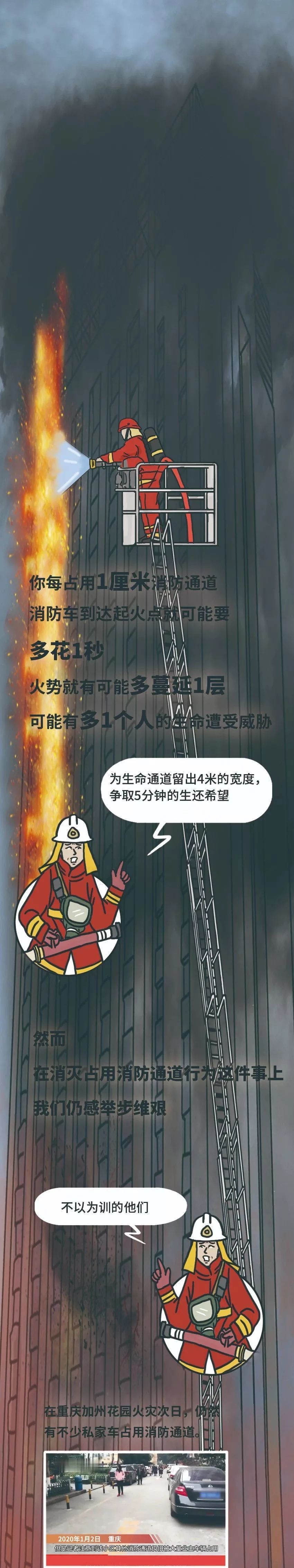 「广西消防」让开！给大家留条活路！