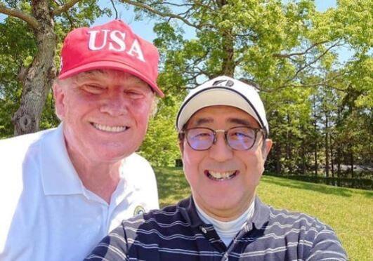 「环球网」安倍：我和特朗普打了4次高尔夫，得分是国家机密