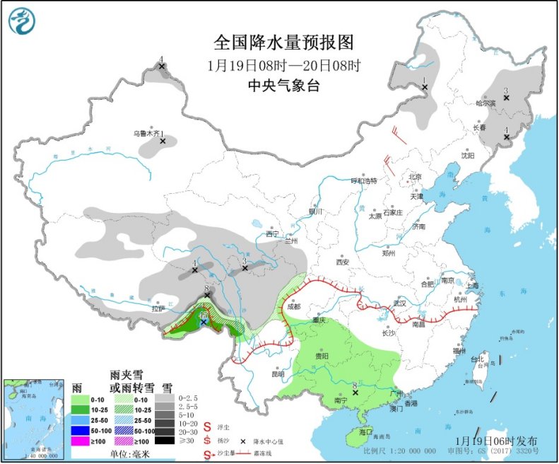 中国气象局：华北黄淮雾或霾将短暂减弱 南方地区多阴雨天气