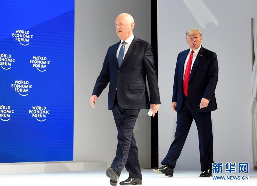 [新华网]美国总统特朗普出席世界经济论坛2020年年会