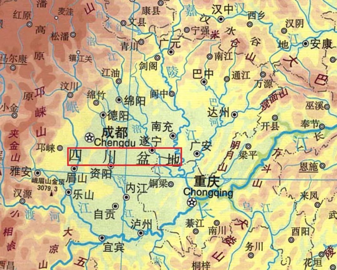 四川盆地地形古老的青铜文明位于四川省广汉市南兴镇的三星堆遗址,是