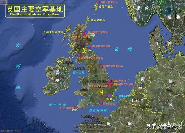 军事基地达到376个,2016年的军费达到了6220亿美元,和美国相比,英国那