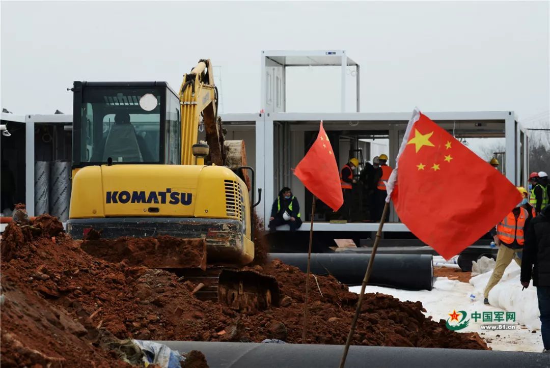军报记者■现场直击丨走进武汉火神山医院建设现场