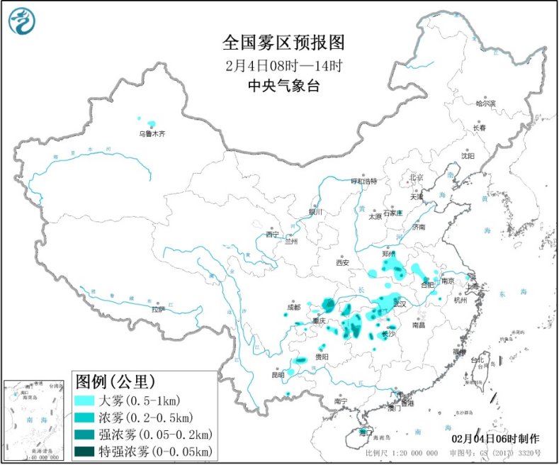 中国气象局@江南华南等地将有较强降水 黄淮西部江汉等地有大雾
