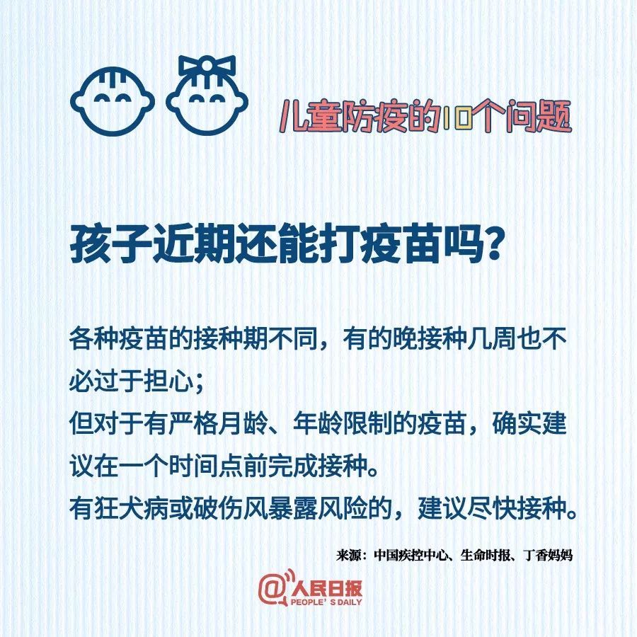 [中国气象局]@宝爸宝妈们 儿童防疫的10个问题，你需要清楚