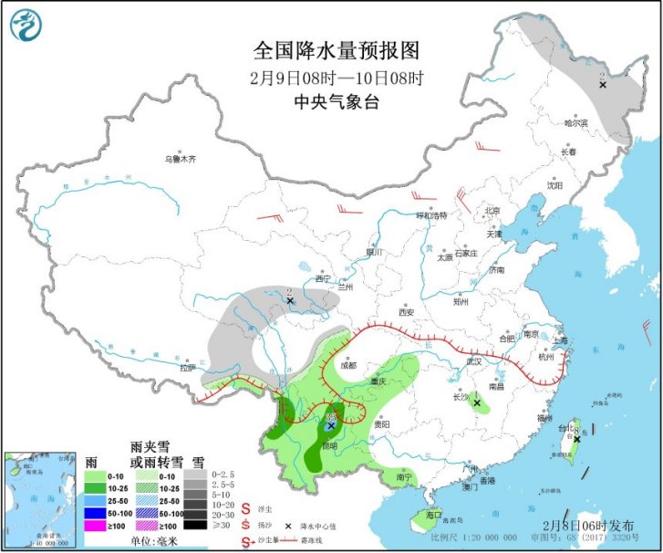 中国气象局■华北黄淮等地有大雾 西南地区等地阴雨不断