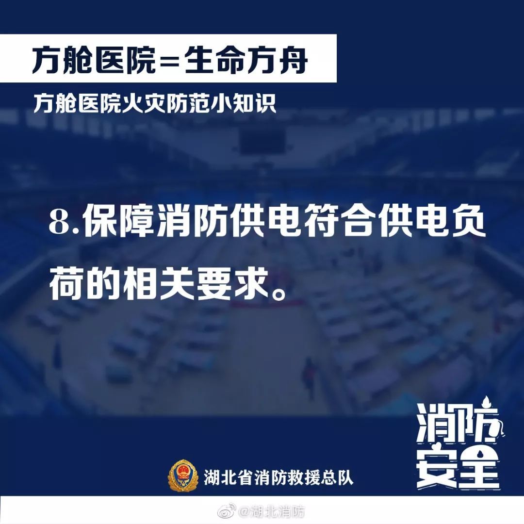 「应急管理部」应急科普丨“方舱”医院阻疫情 防火常识别忘记