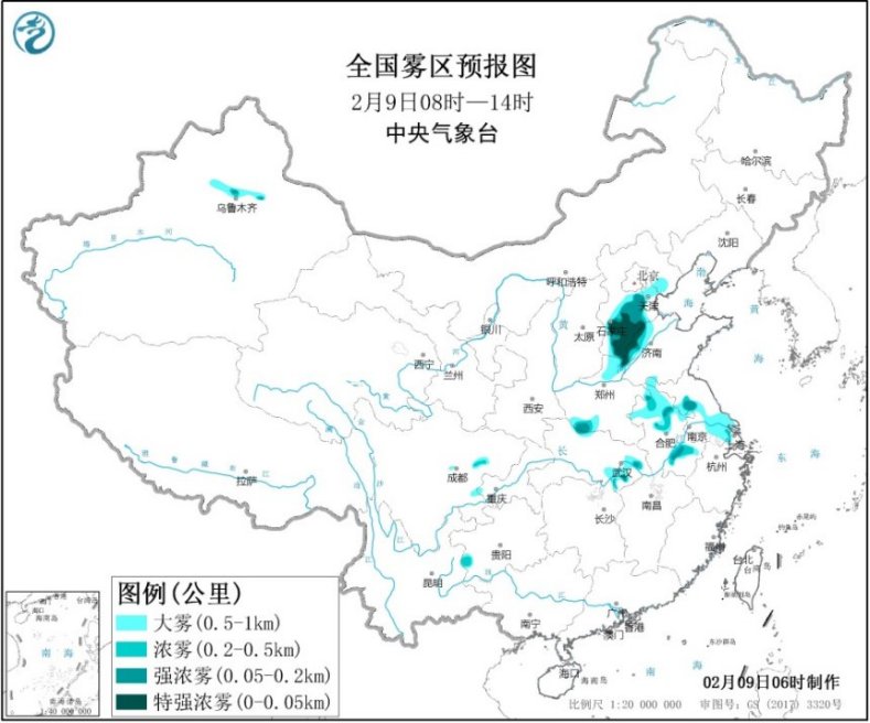 中国气象局@南方地区将迎来新一轮降雨 华北中南部等地有雾