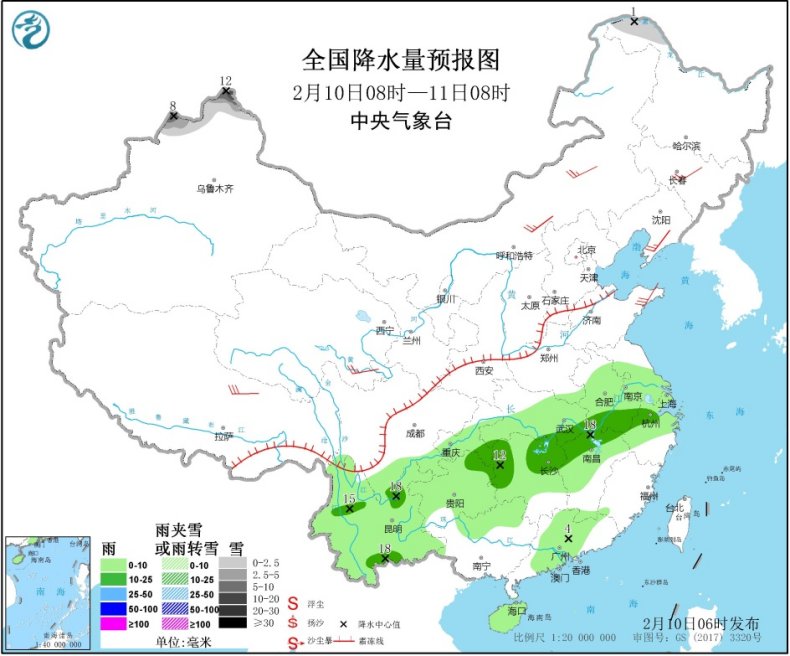 中国气象局@南方地区将迎来新一轮降雨 华北黄淮大气扩散条件较差