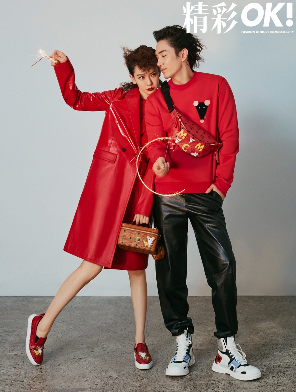 戚薇与老公李承铉时尚大片情人节提前撒"狗粮"