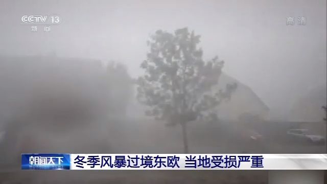 中央广电总台央视新闻客户端@冬季风暴“西娅拉”过境东欧 最高时速达180公里 多国受损严重