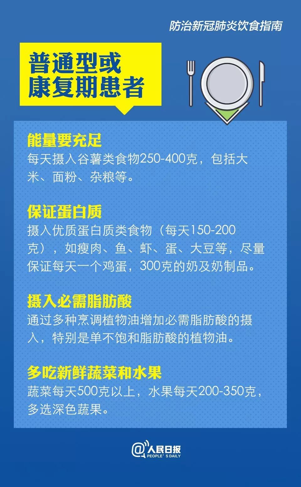 人民日报：防治新冠肺炎怎么吃？卫健委膳食指南来了！
