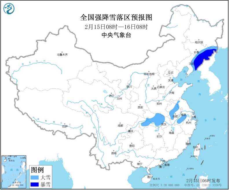 「中国气象局」黄淮至长江中下游将出现雨转雪寒潮天气继续影响我国大部地区