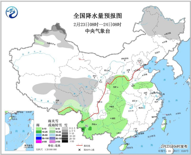 中国气象局■青藏高原等地有降雪 黄淮江汉等地将有降水过程