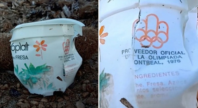 [塑料盒]西班牙海滩发现1976年完整酸奶盒 环保主义者呼吁停止生产塑料