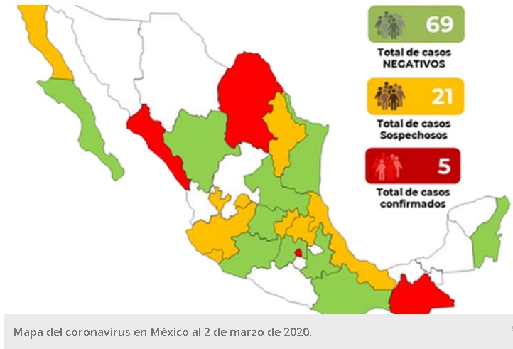 肺炎▲墨西哥首例新冠肺炎确诊病患出院 累计确诊仍为5例