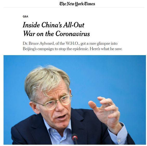 ▲面对中国抗疫真相，《纽约时报》也刁钻不起来了