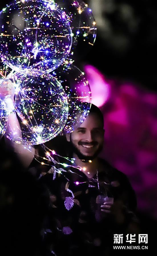 堪培拉■澳大利亚首都堪培拉举行2020年灯光秀