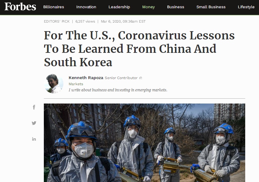 疫情■美媒：应对新冠肺炎疫情 中国是值得学习的榜样