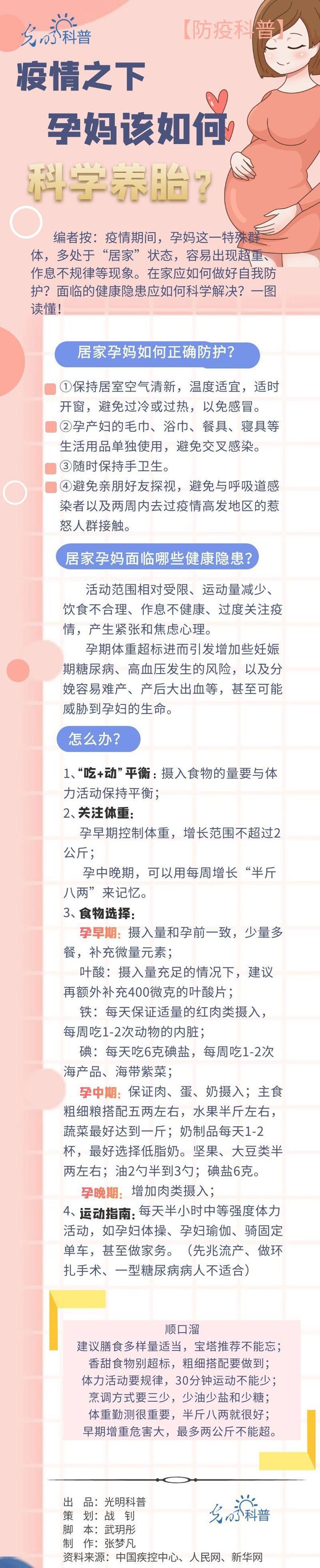 「传染病」疫情之下 孕妈该如何科学养胎？