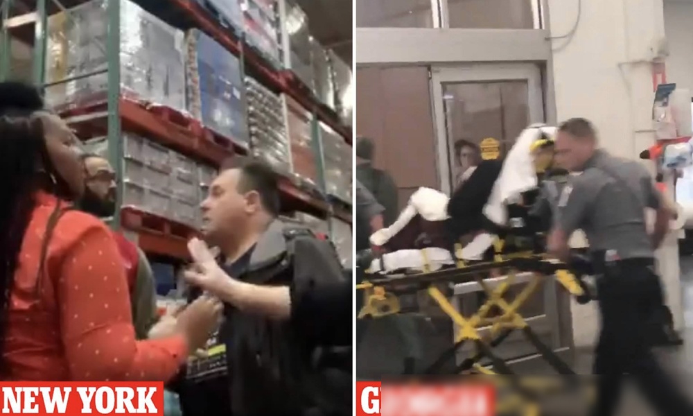 【疫情】美国疫情蔓延引发抢购潮，超市门外排长队，抄酒瓶大打出手