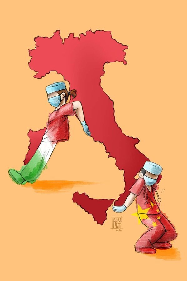 文汇报▲华春莹在推特上转发了一张漫画