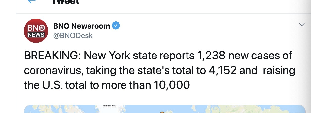 肺炎▲快讯！美国新冠肺炎累计确诊病例过万，至少达10259例