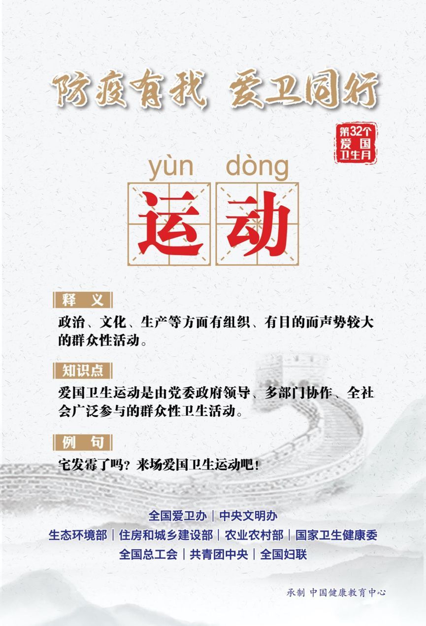 「」第32个爱国卫生月活动海报来了