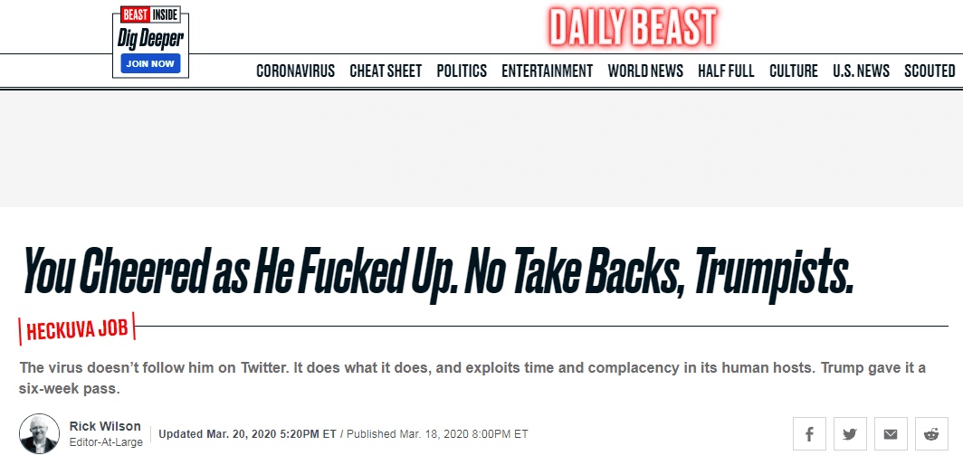 『特朗普』甩锅中国是流氓文化！美媒要求特朗普直面病毒版“切尔诺贝利“