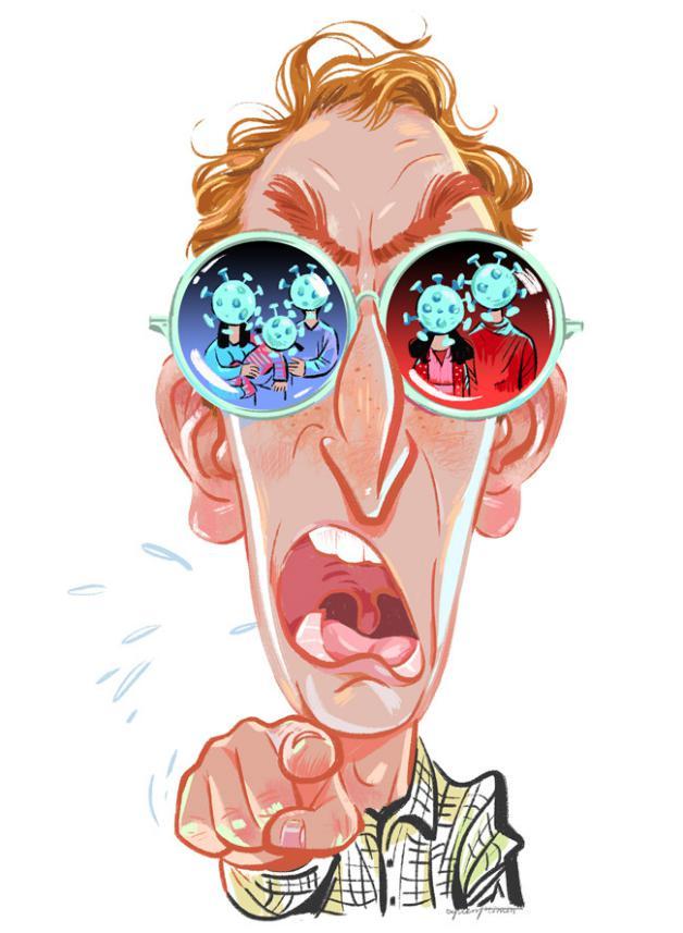 「种族主义」【漫画】中国日报网评：用种族主义攻击崛起的中国，西方政客的“精神病毒”值得警惕！