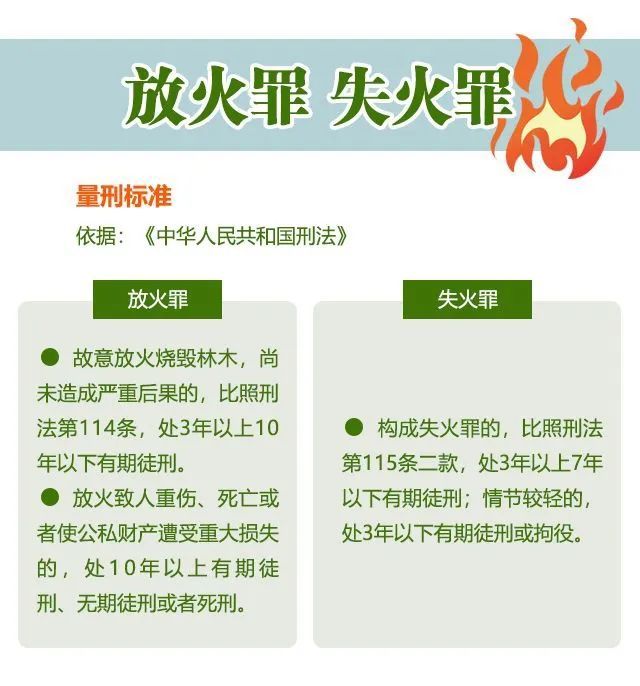 「森林火灾」应急科普丨一图看懂森林火灾的罪与罚